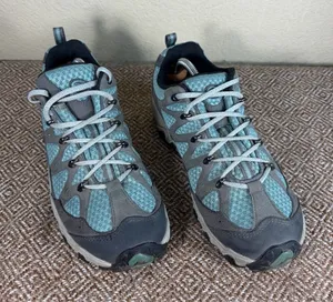 Oboz Luna Low Hiking Shoes Boots Women’s Sz 9 Blue Gray Outdoor Camping Fishing thumbnail 1