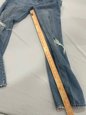 Reformation Jeans Wilder High Rise Wide‎ Leg Jeans Distressed Knees Size 28 thumbnail 7
