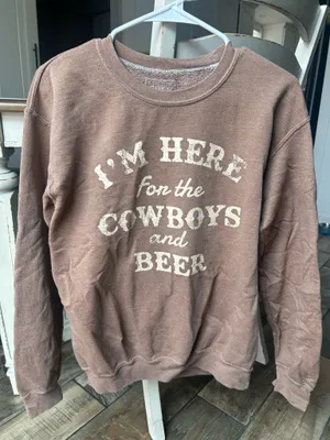 Full Tilt Brown Western Crewneck thumbnail 1
