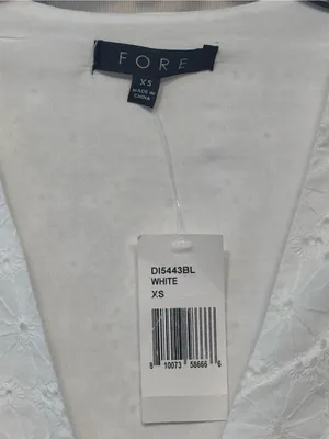 Fore Floral Eyelet Puff Sleeve Dress Size XS White NWT thumbnail 2