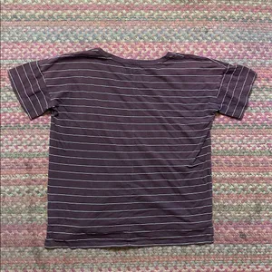 Old Navy Maroon Stripe Boyfriend Pocket Tee thumbnail 4