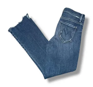 MOTHER The Insider‎ Crop Step Chew Dancing on Coals Flare Jeans Womans 25 thumbnail 1