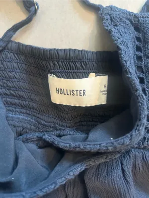 Hollister Lace Bust Babydoll Top in Blue thumbnail 4