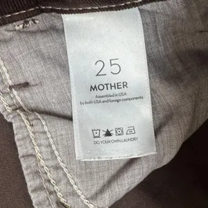 MOTHER The‎ Hustler Ankle Fray Corduroy Pants Hopscotch Brown High Rise Flare 25 thumbnail 8