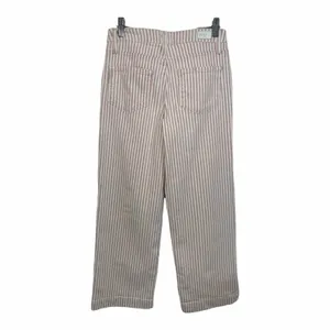Paige‎ Nellie Pink Stripe High Rise Wide Leg Cropped Jeans 25 thumbnail 3