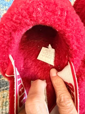 Ugg fluff mama red shearling slingback slip on slippers 7 . thumbnail 12