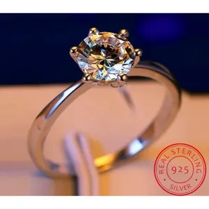 Boutique 1Ct Solitaire Platinum 925 Simulated Diamond Engagement Wedding Ring, Size 8‎ thumbnail 15