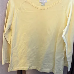 FINAL MARKDOWN Corner Soft Yellow Long Sleeve Shirt large thumbnail 1