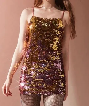 For Love And Lemons Sequin Changing Mini Dress thumbnail 1