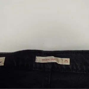Levi’s Ribcage Straight Black Denim Jean Shorts thumbnail 3