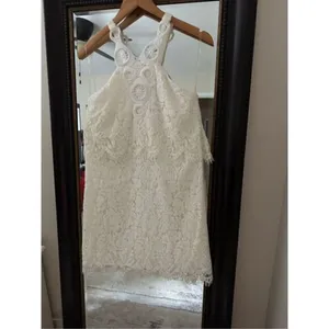 DO+BE White Lace Halter Dress Small NWT Boho Bridal Shower Rehearsal Dinner thumbnail 5