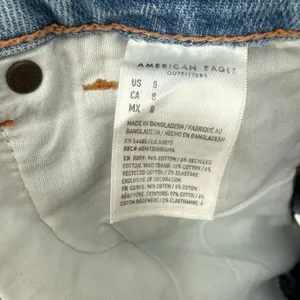 American Eagle Size 8 29 Jean Denim Mom Shorts New with Tags Stretch Waistband thumbnail 7
