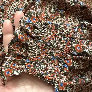 Entro Top Women’s Med Floral Puffy Sleeves Peasant Boxy Y2K Boho Cottage thumbnail 6