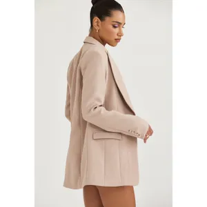 House of CB Marta Latte Tailored Oversized Timeless Blazer Chic Preppy NWT XS thumbnail 7