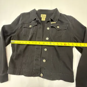 Judy Blue Women's Black Denim Jean Jacket Style No. 711 Size XL thumbnail 6