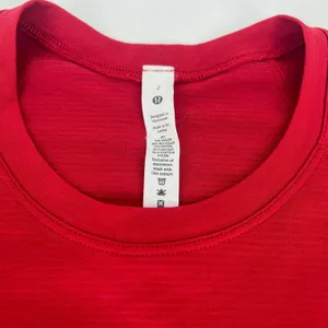 Lululemon Swiftly Tech Cropped Short Sleeve 2.0 Oxford‎ Red Size 2 thumbnail 5