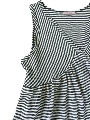 Ces Femme Black and White Striped Sleeveless Tank thumbnail 4