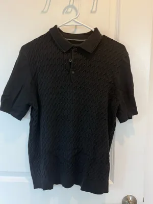 men’s collared shirt Black Size M thumbnail 1