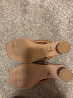 a new day Tan Knotted Toe-Post Square-Toe Sandals thumbnail 3