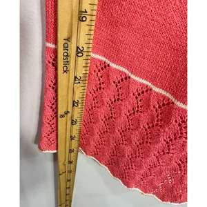 St. John Sport‎ Knit Pants XL Coral Pink Lace Trim Cropped Wool Blend Luxury thumbnail 7