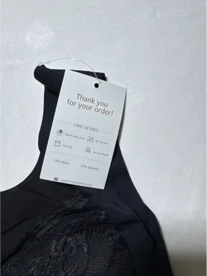 Black Lace Comfort Bra with Stretchy Magic thumbnail 2