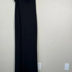 Vintage 90s Black One Shoulder Sparkle Glitter Maxi Dress Womens S Prom Formal thumbnail 7