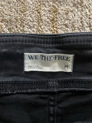 We The Free Black Pull On Bootcut Flare Jeans Denim Pants Womens Size M Boho thumbnail 6