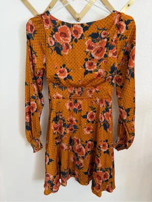 Free People Morning Light Ruched Floral Tie-Front Mini Dress 4 thumbnail 11