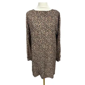 LOFT Animal Print Long Sleeve Shift Dress Womens Sz XS/S Mini thumbnail 4