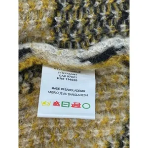 MOTH by anthropologie turtle‎ neck Sweater Animal Print Yellow Black Beige Se thumbnail 9