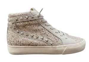 Havaianas Vintage Havana Glitter Star High Tops Women’s 11 Silver Sequin Sparkly Sneaker thumbnail 1
