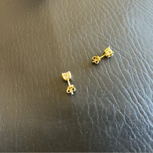Moissanite Earrings VVS1 GRA Certified Stud Earrings Passes Tester 14k Gold Real thumbnail 5