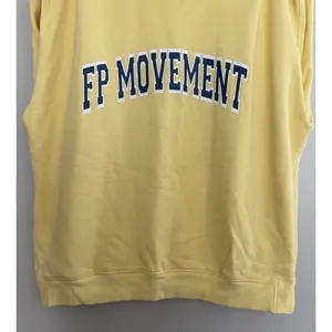 Free People Victory Mock Neck Sleeveless Sweatshirt Yellow Women's Size Large thumbnail 5