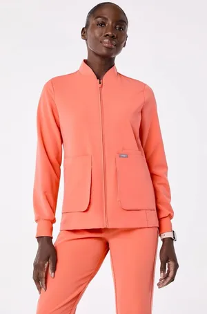 Figs Sebina Jacket Fiery Coral Size Xsmall thumbnail 1