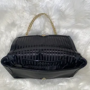 Victoria’s Secret Black and Gold Chain Crossbody Purse thumbnail 4