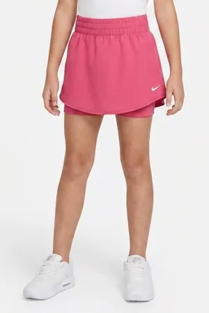 Nike One Dri-FIT Womens Small Dark Pink Loose Fit Running Athletic Shorts thumbnail 1