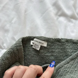 American Eagle‎ Smocked Tube Top Womens Medium Green Boho Hippie Whimsy Fairy thumbnail 7