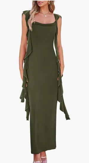 Amazon Ruffle Midi Dress thumbnail 1