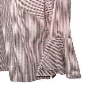 WHITE HOUSE BLACK MARKET Carmen Candy Stripe Belled Sleeve Blouse‎ NWOT Size 6 thumbnail 4