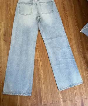 Zara high waisted super wide light blue jeans nwt thumbnail 14
