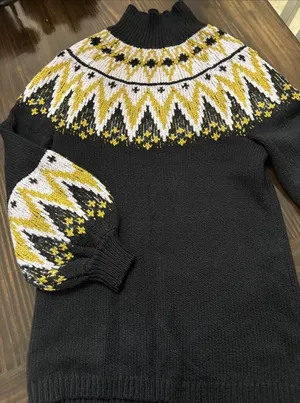 Free People Anthropologie Scotland Sweater Tunic Fair Aisle Cotton Wool XXS thumbnail 1