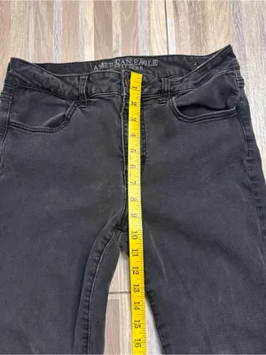 American Eagle Outfitters Hi-Rise Black Skinny Jeans Women’s 12 thumbnail 3