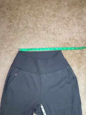 Athleta Women’s Jogger Pants Size Small Gray Ribbed Waist Zipper Pockets Athleisure thumbnail 5