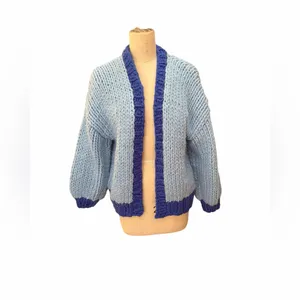 Princess Polly chunky Light Blue and Dark Blue‎ Cardigan size xs/s thumbnail 2