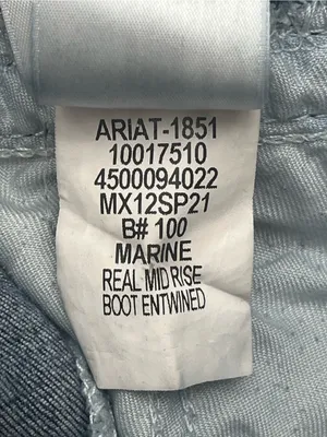 Ariat Real Denim Women’s Marine Blue Entwined Mid Rise Bootcut Jeans Size 32R thumbnail 10
