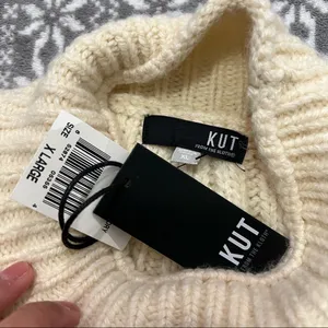 Stitch Fix KUT From The Kloth Leona Ribbed Mock Neck Chunky Sweater Ivory‎ XL thumbnail 5