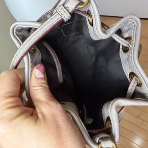 Marc by MARC JACOBS Mini Bucket Bag Crossbody Cream Grey Pebbled Leather thumbnail 9
