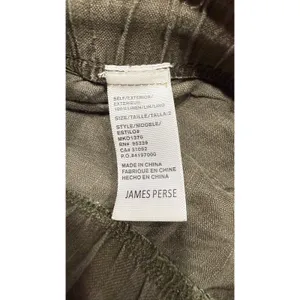 Standard James Perse Womens Olive Linen Drawstring Pants MKO1370 Size 2 thumbnail 6