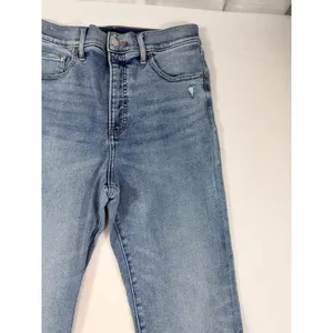 Express Womens 90s Slim Super High Rise 10R Blue Jeans Distressed Denim thumbnail 14