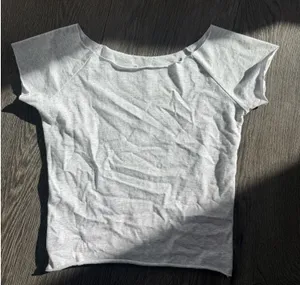 Brandy Melville Grey Off-The-Shoulder Top thumbnail 1